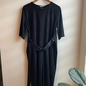 Zara belted black dress